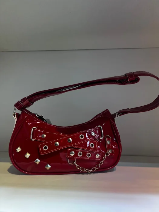 Cartera Mini Bag Baguette Roja