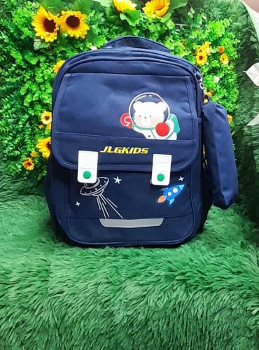 Mochila Reforzada Impermeable de 2 Cierrres para 2do 3ro y 4to Grado con Cartuchera