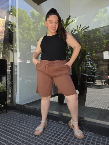 Bermuda de Lino Spandex