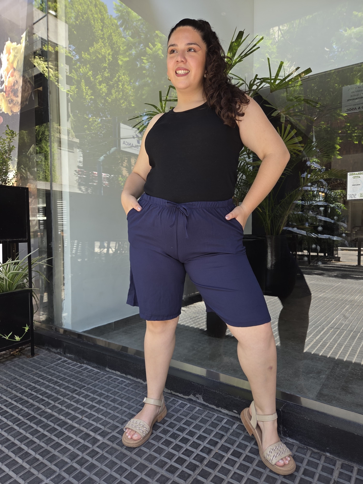 Bermuda de Lino Spandex - Imagen 2