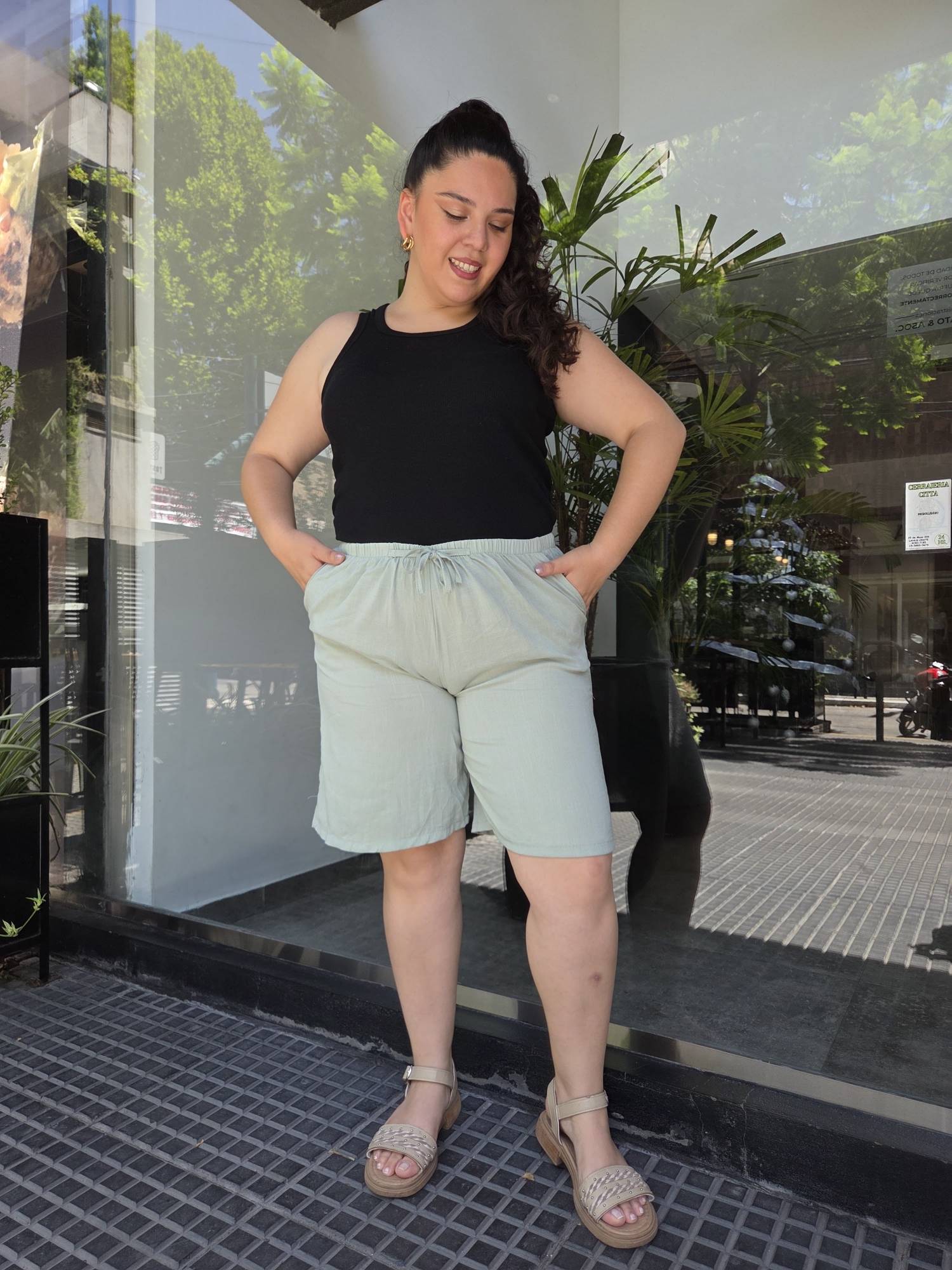 Bermuda de Lino Spandex - Imagen 3