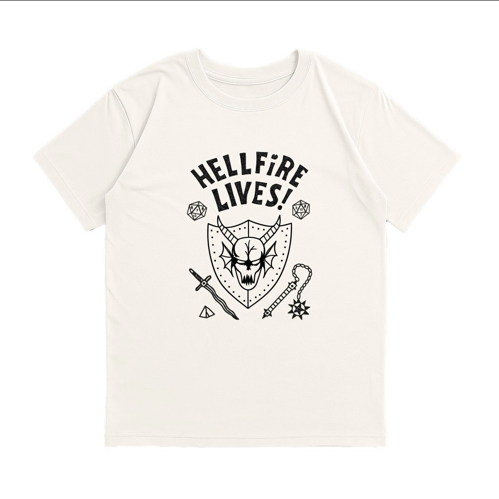 Unisex - Remera Ovsize Stranger Things Hell Fire Lives - Imagen 3