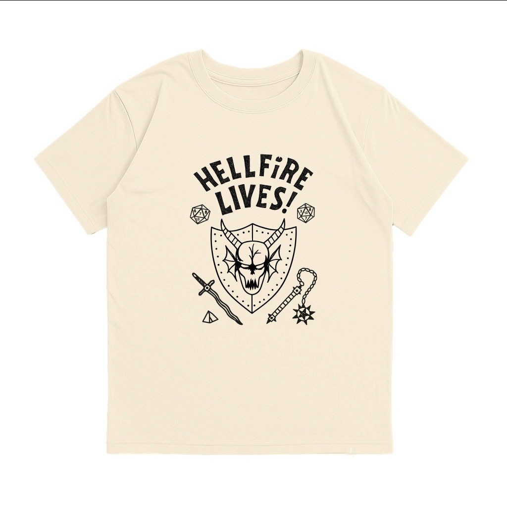 Unisex - Remera Ovsize Stranger Things Hell Fire Lives - Imagen 4