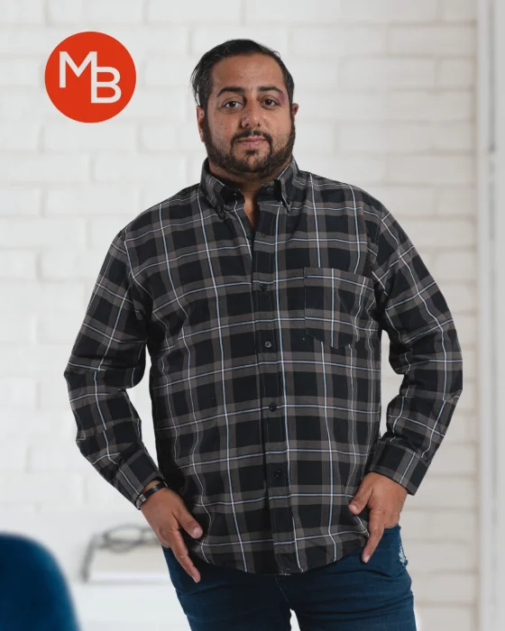 Camisa Clásica a Cuadro Talle Especial