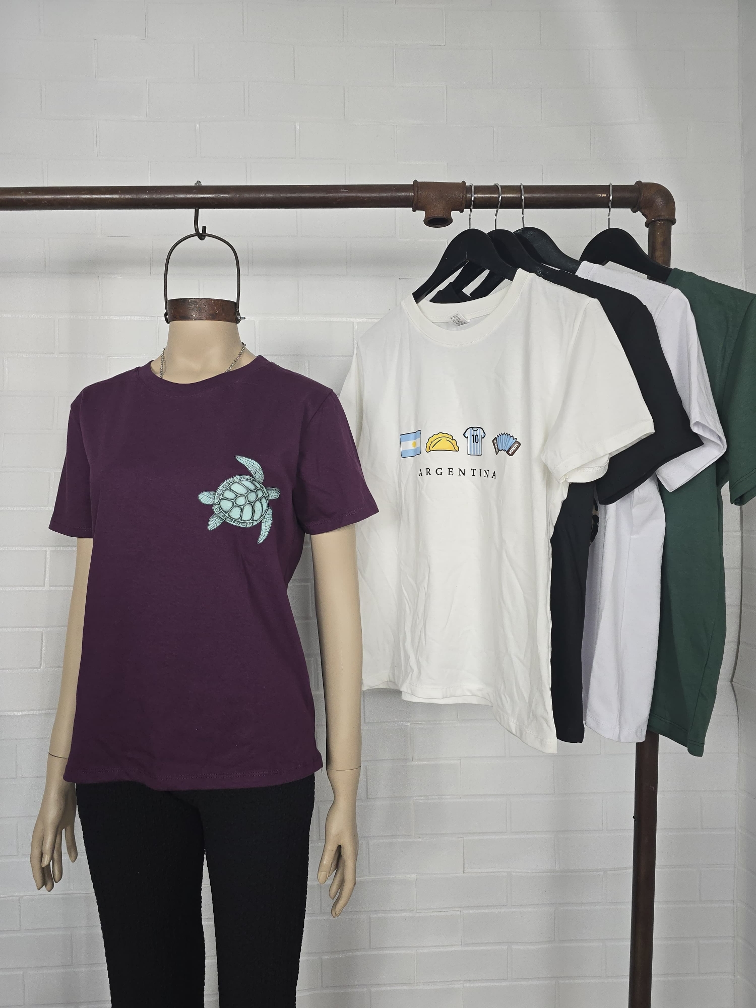 Remera Algodón Peinado 24 1 Eestampada - Imagen 3