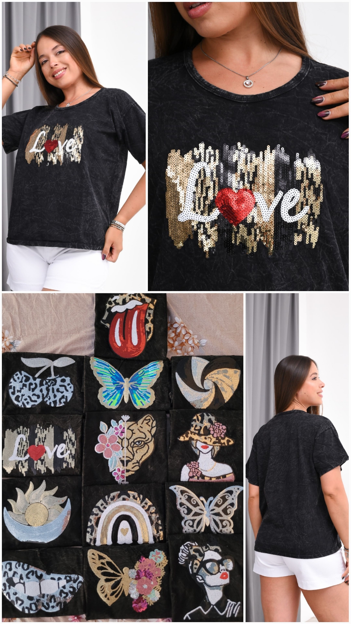 Remera Batik /nevado  con Apliques - Imagen 3
