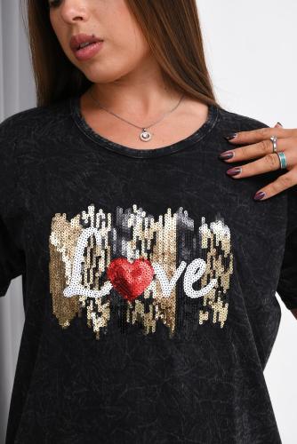 Remera Batik /nevado  con Apliques