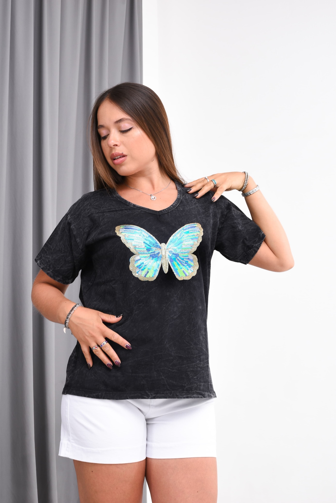 Remera Batik /nevado Cuello V - Imagen 3