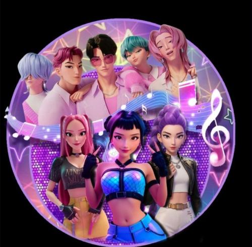 Arco de Globos de las Guerreras  y Decoracion de Globos de las Guerreras Kpop - Miniatura 2