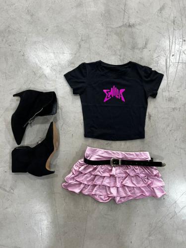 Pollera Short Voladitos