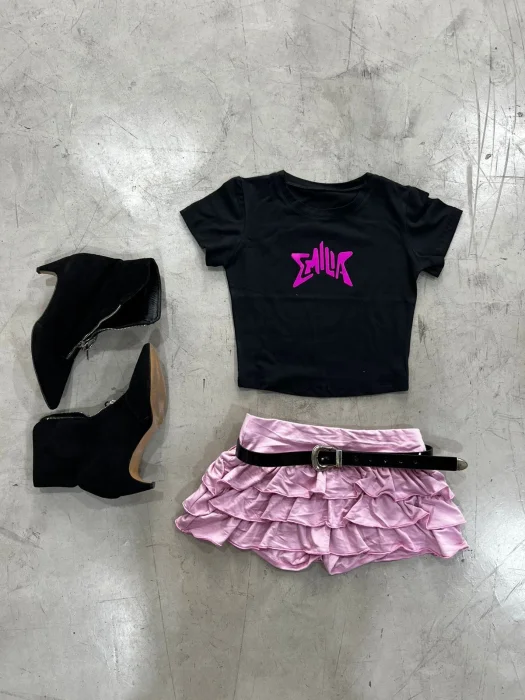 Pollera Short Voladitos