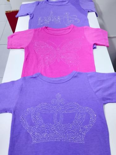 Remera Nena Algodón C/ Brillos