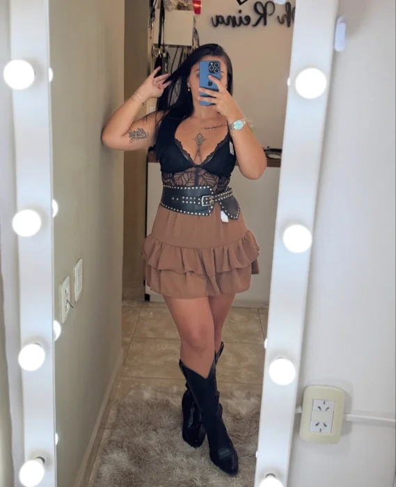 Pollera Short Volados
