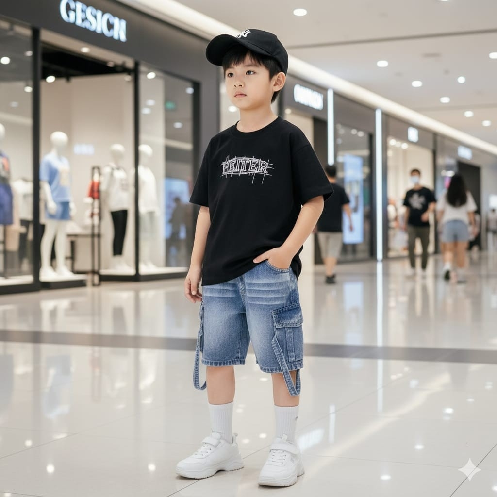 Bermudas Cargo de Jeans - Imagen 2