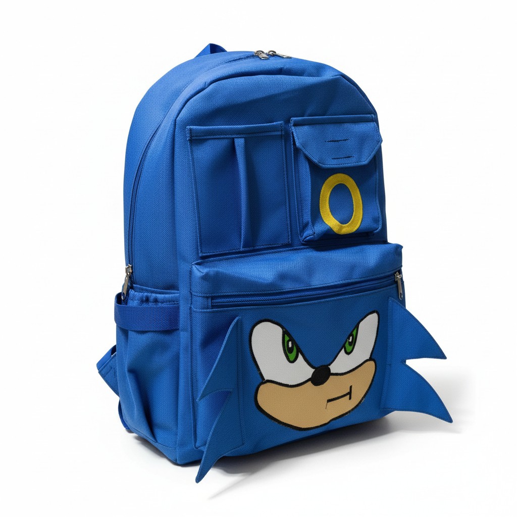 Mochila Nacional de Cordura Bordado de Sonic con Lonchera y Cartuchera, Escolar - Imagen 2