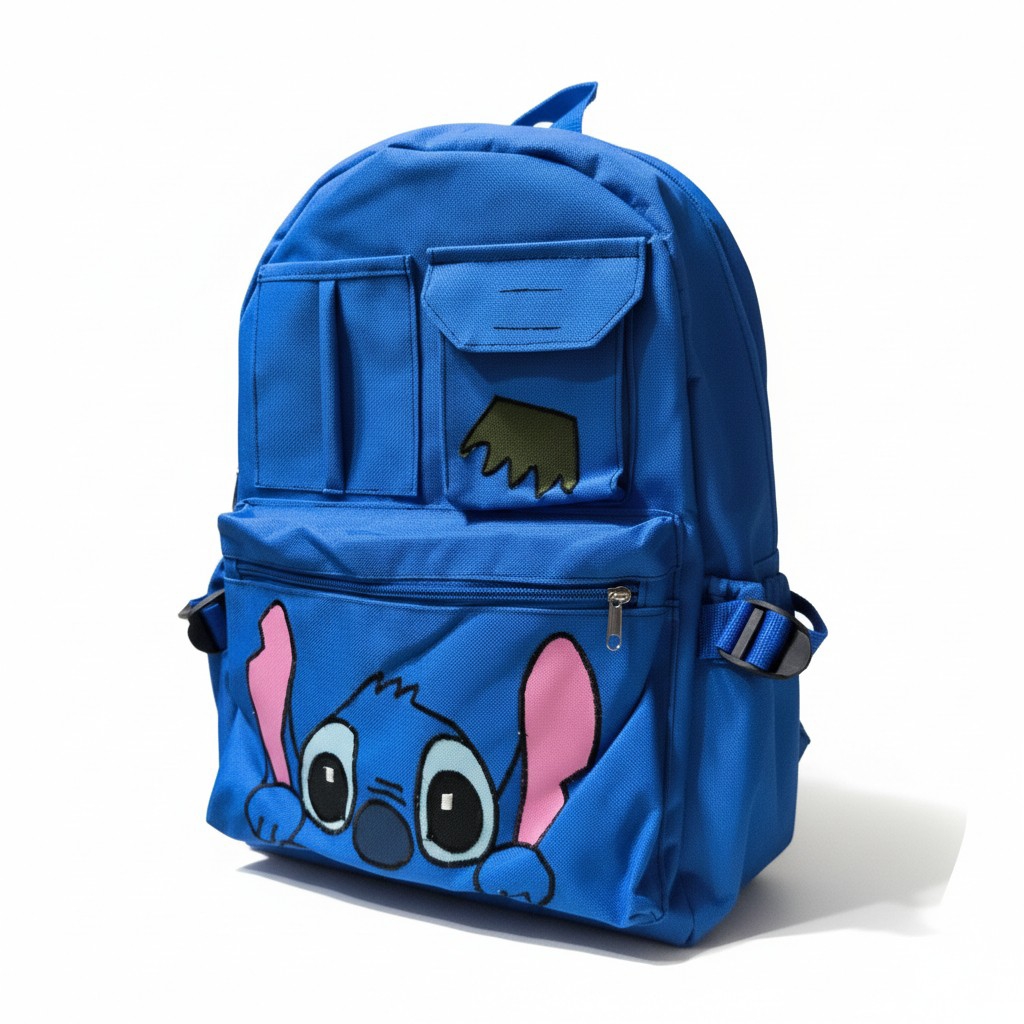 Mochila Nacional de Cordura Bordado de Stitch con Lonchera y Cartuchera, Escolar - Imagen 2