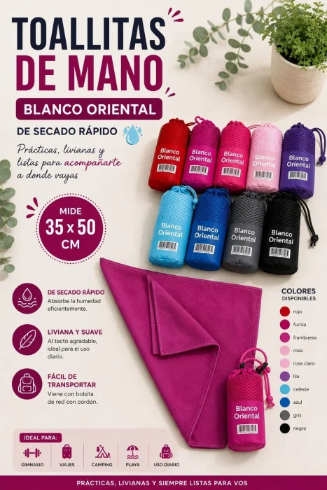 Toallitas de Mano Secado Rápido