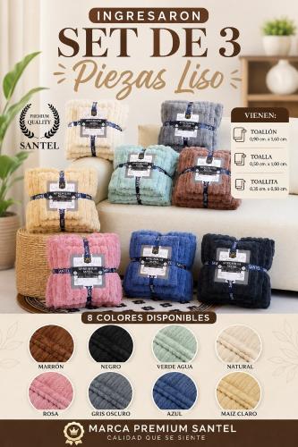 Juego Set 3 Piezas Liso Xl