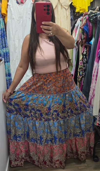 Pollera  de Seda  Hindú