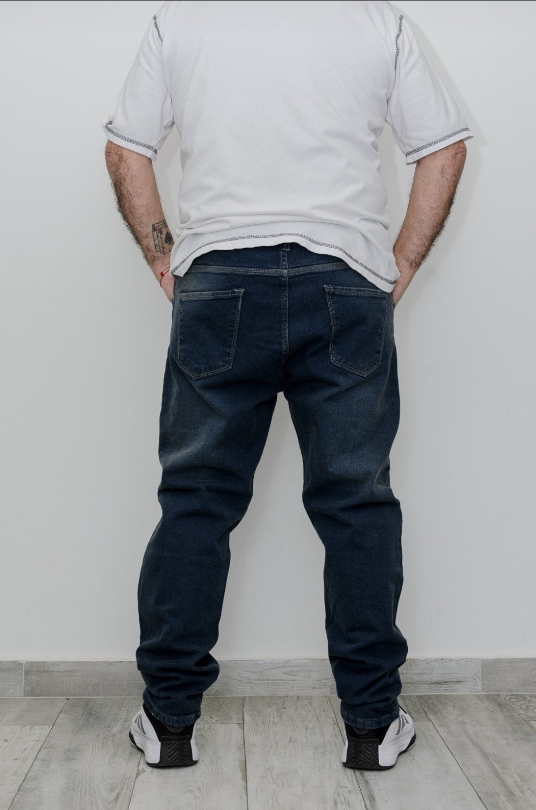 Jeans Elastizado Óxido Localizado Corte Clasico - Imagen 3