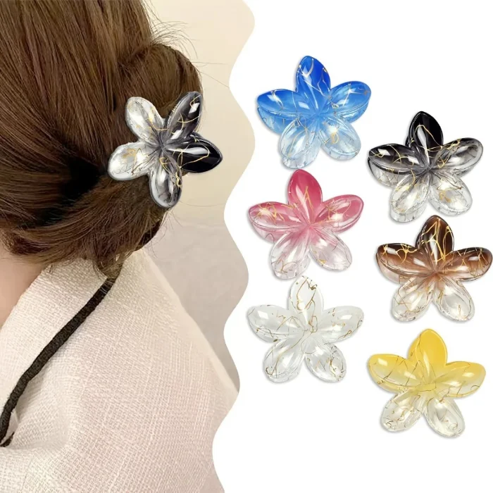 Broches Hawainas Salpicaduras Doradas