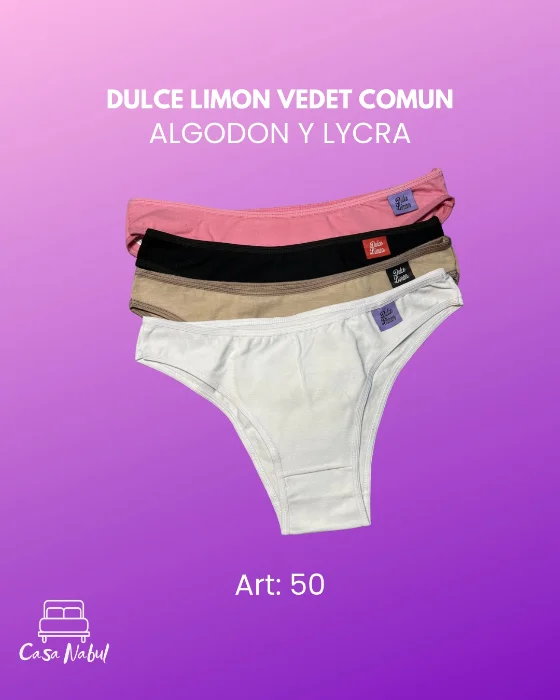 Vedetina o Less Alg y Lyc Talle Comun Dulce Limon