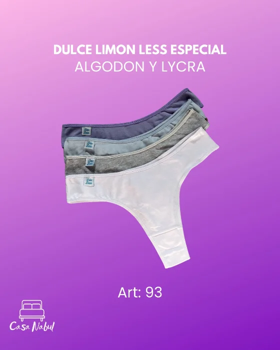 Vedetina o Less Alg y Lyc Talle Especial Dulce Limon
