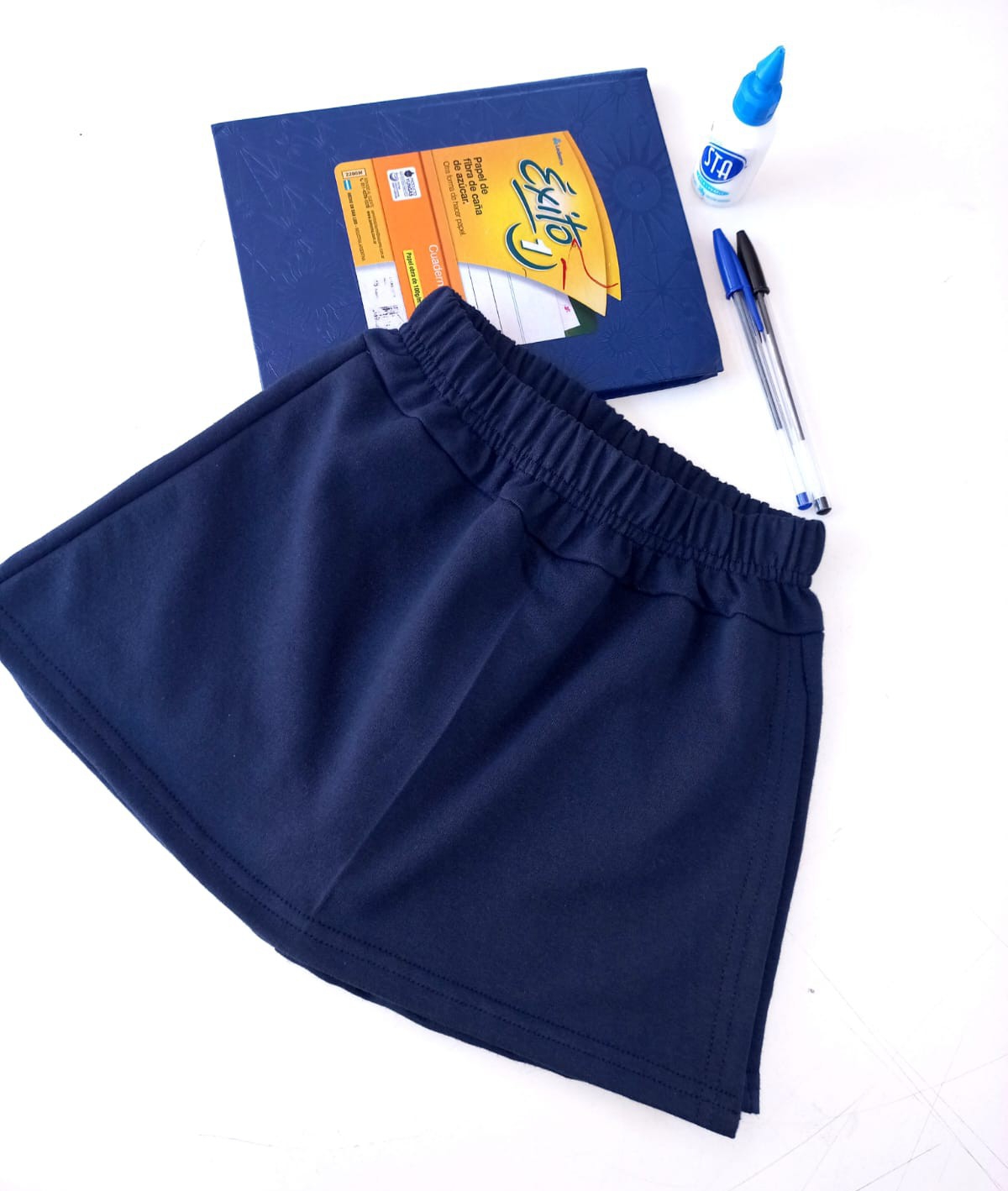 Short Pollera Escolar Rustico Peinado - Imagen 3