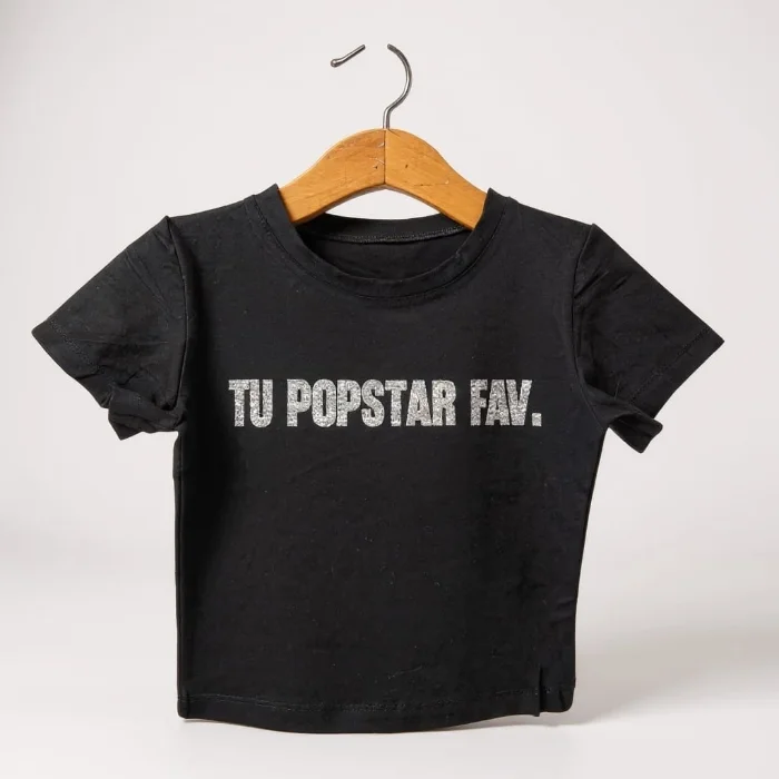 Remera Baby Tee Lali Glitter