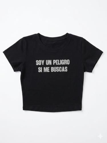 Remera Baby Tee Lali Glitter - Miniatura 2