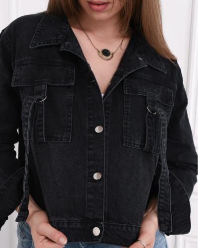 Campera Crop Jeans Rigido - Miniatura 2