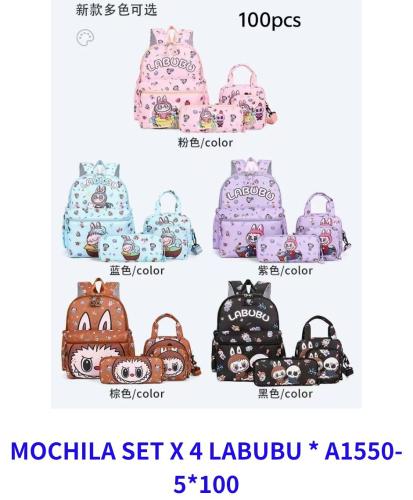 Mochila Jardín la Bubu 4 Piezas