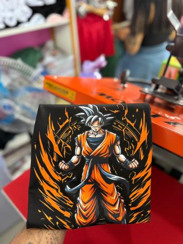 Remeras Goku Doble Estampado Premium