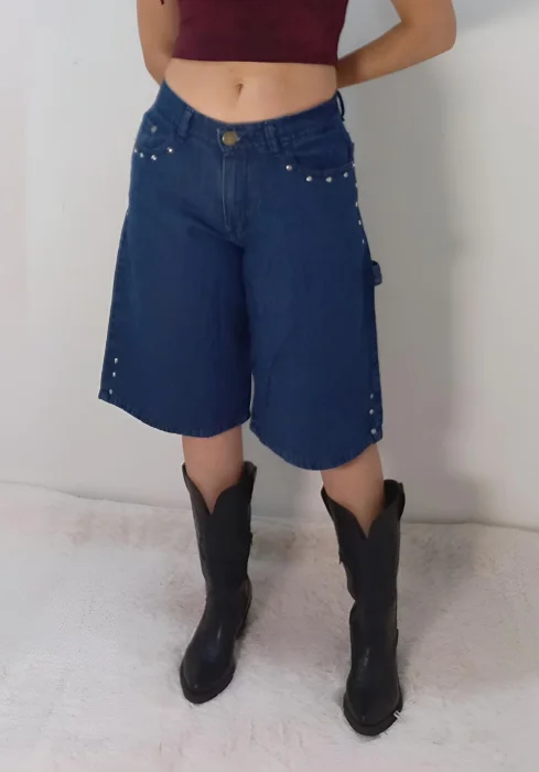 Bermuda Azul con Tachas
