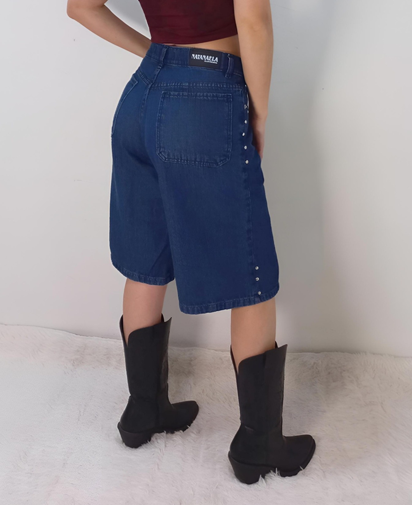 Bermuda Azul con Tachas - Imagen 4