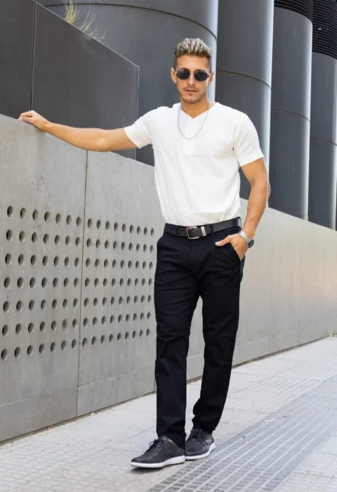Pantalón Corte Chino Gabardina