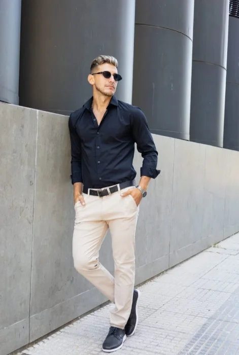 Pantalón Corte Chino Gabardina