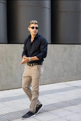 Pantalón Corte Chino Gabardina