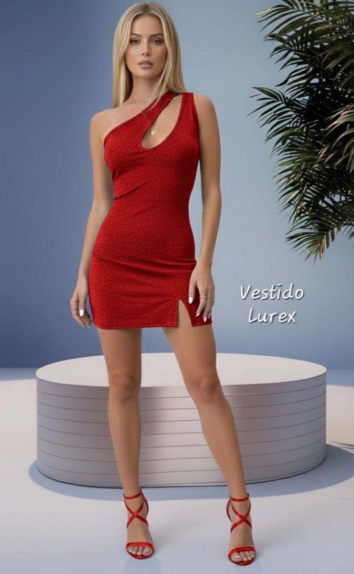Vestido de  Fiesta de Lurex - Imagen 3