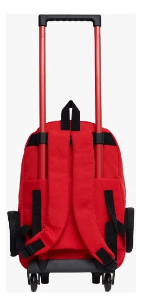 Mochila Escolar Carrito Camion Car Bolsillos 45x32 Premium Rojo Camión - Imagen 4