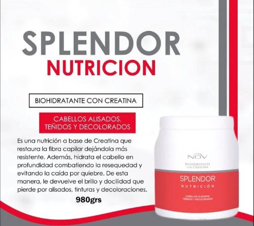 Nov Splendor Nutrición Hidratante Post Alisados Decoloraciones X 980g - Miniatura 3