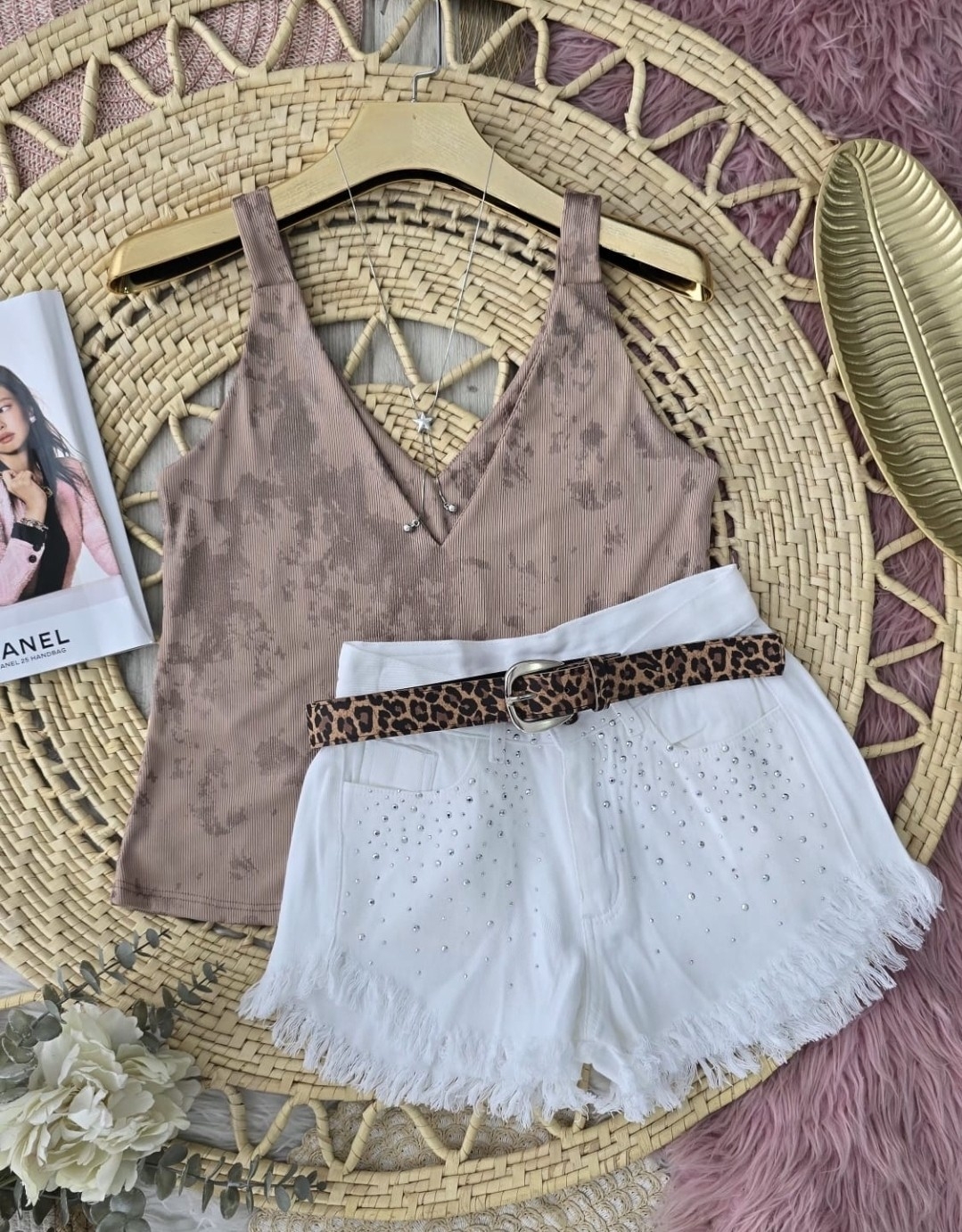 Shorts Blanco con Brillos - Imagen 2