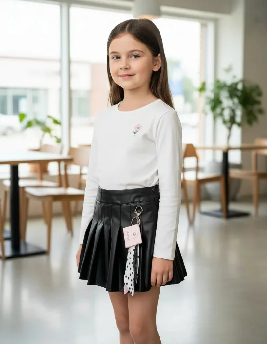 Pollera Classic Infantil Niñas Nenas Moda Tendencia Calidad Look Aesthetic