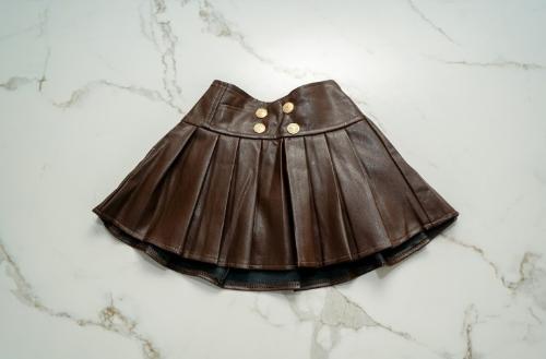 Pollera Imperia Infantil Nena Moderna Tendencia Diseño Botones Dorados - Miniatura 2