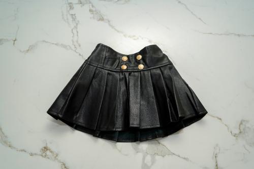 Pollera Imperia Infantil Nena Moderna Tendencia Diseño Botones Dorados - Miniatura 3
