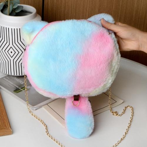 Cartera Infantil Peluche Gato Kawaii Bandolera Niña Suave con Cadena Dorada - Miniatura 6