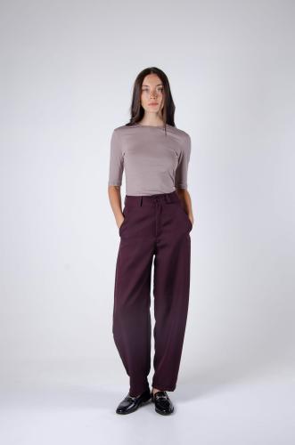 Pantalón Sastrero Balloon con Presillas,pinzas Traseras y Bolsillos