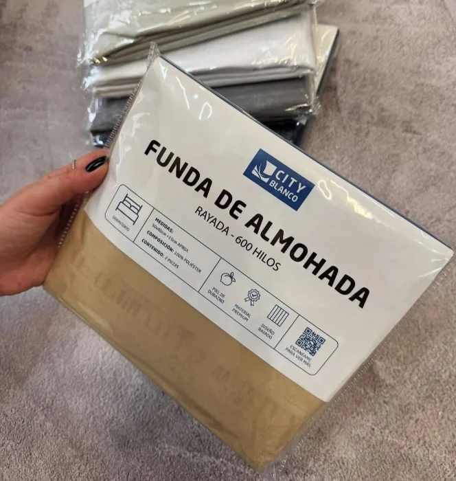 Fundas de Almohada City Blanco 50x80