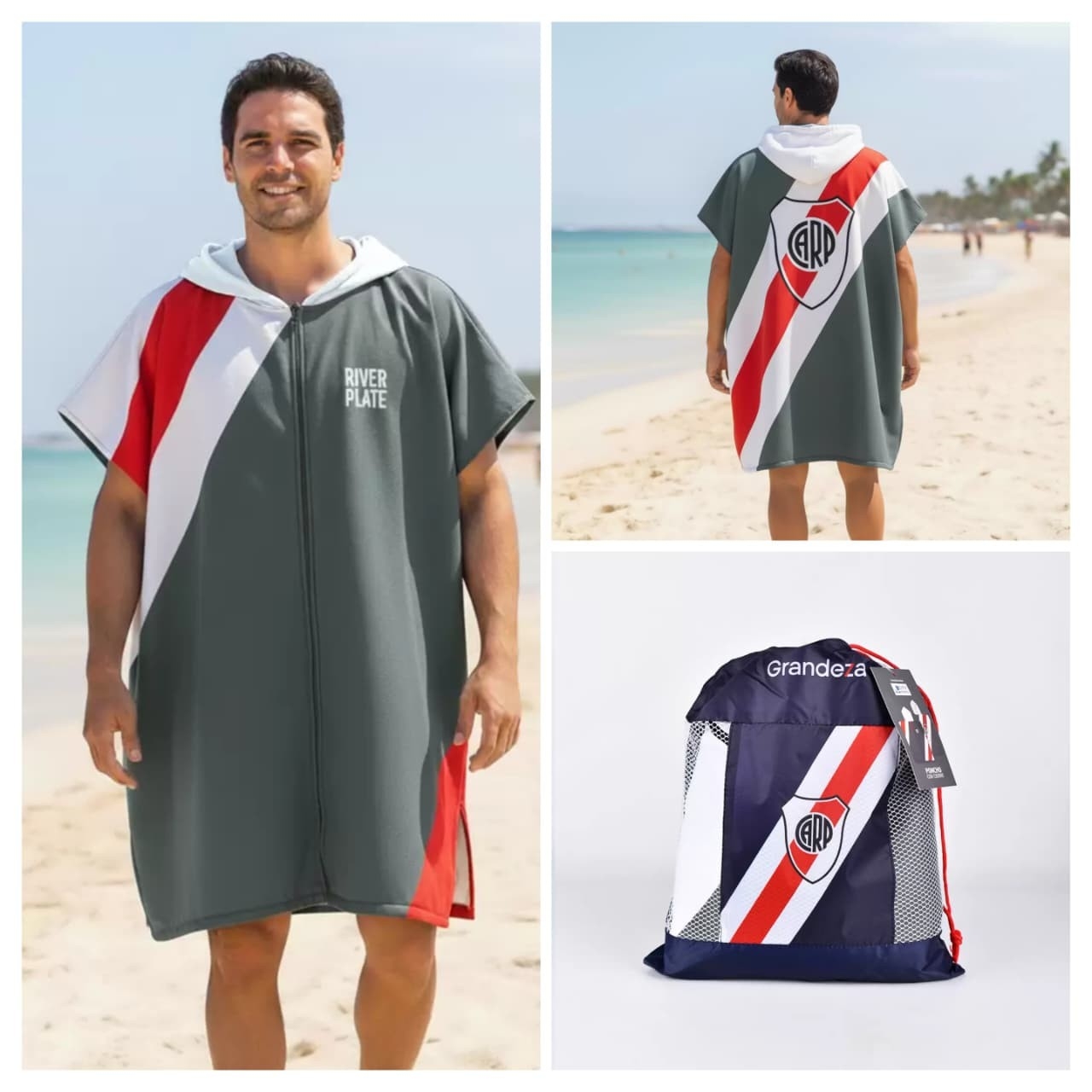 Poncho Secado Rápido Afa Boca River - Imagen 2