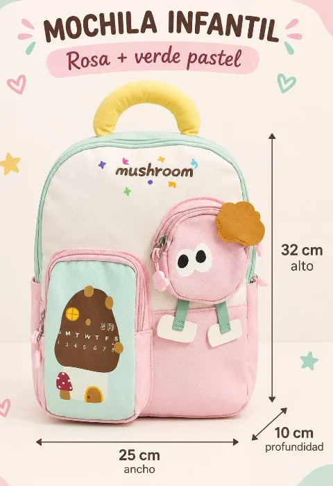Mochila  Infantil Rosa